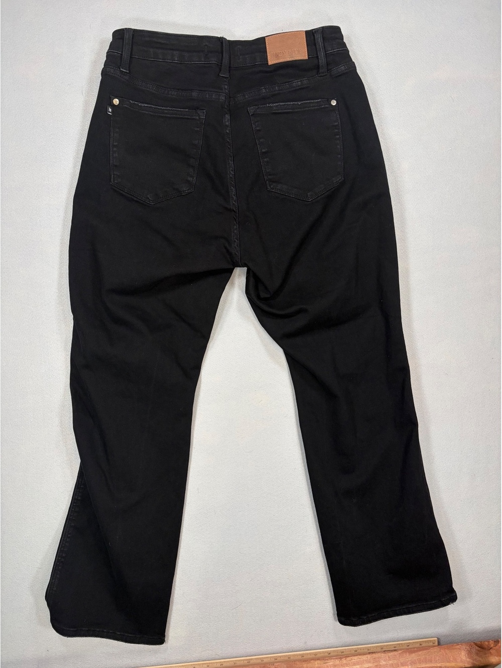 Judy Blue Black Crossover Asymmetrical Waistband Dad Jeans Size 16W Stretch - Picture 12 of 16